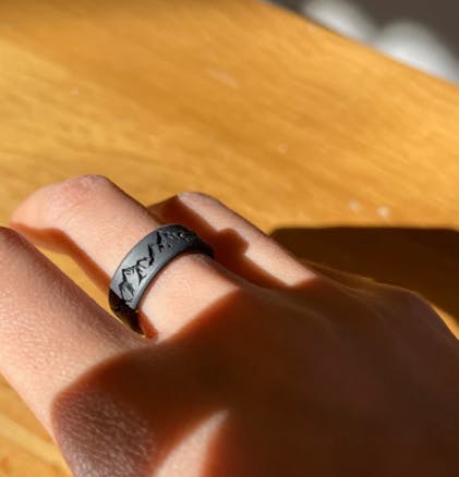 Mens Rubber Wedding Rings Knot Theory Ountain Silicone