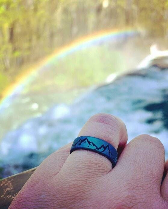 Knot Theory Forest Silicone Ring Men And Women - Metallic