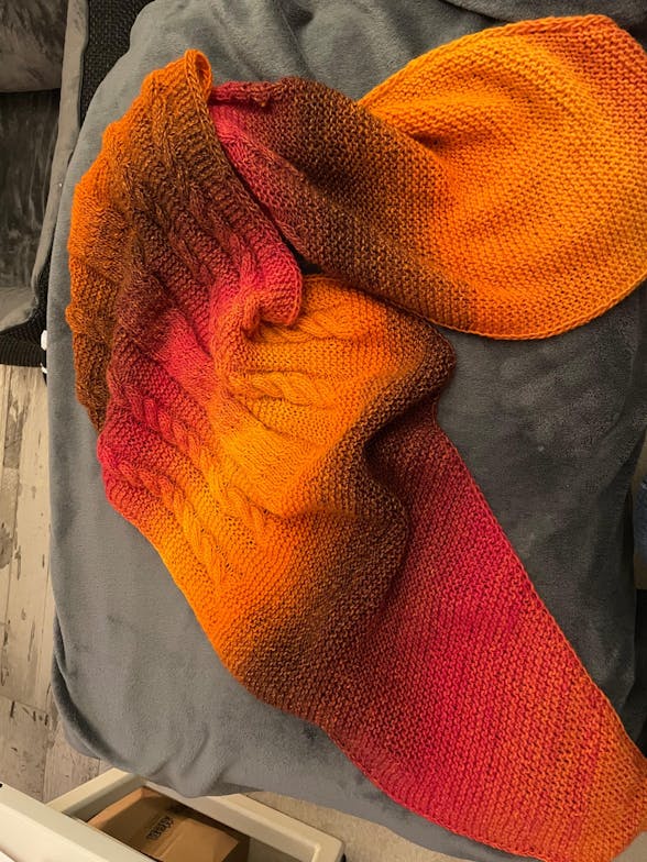 Strickpaket Lizas Tuch Orange Night - Versione