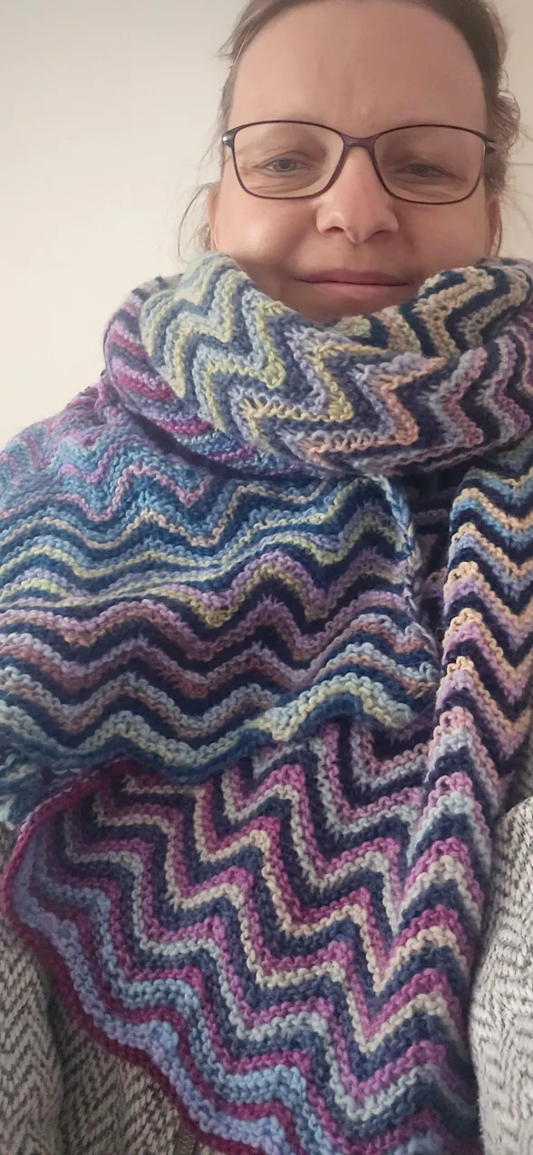 Strickpaket Full Color Schal