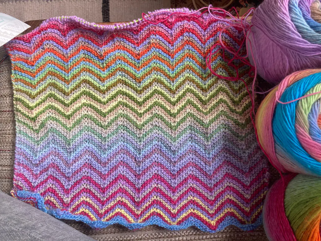 Strickpaket Full Color Schal