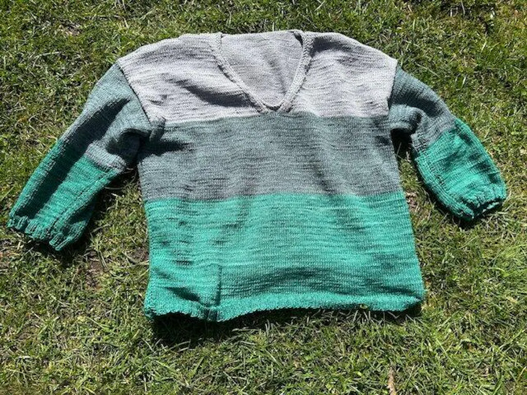 Strickpaket Cool Wool Vintage Dreifarben-Pullover