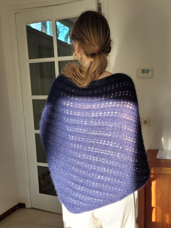 Breipakket Cool Wool Lace & Silkhair driehoekstola