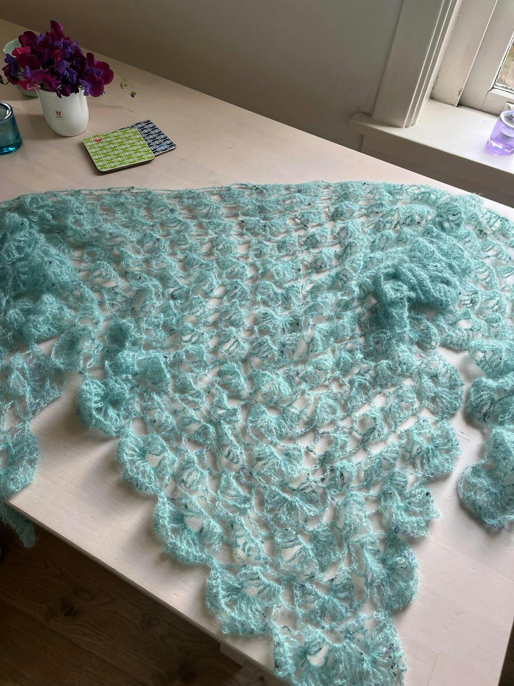 Haakpakket Natural Superkid Tweed kant stola