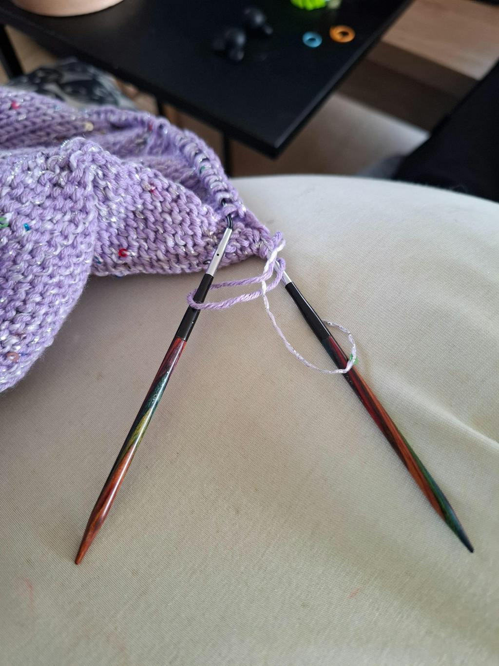 Houten design naaldpunten KORT - voor rondbreidraad 40cm