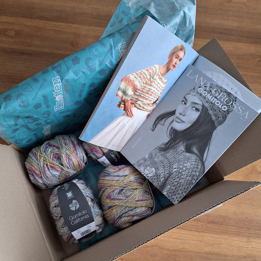 Breipakket Gomitolo California raglantrui - top-down