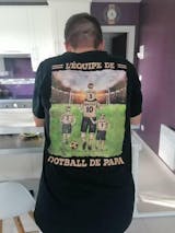 Tshirt personnalisé pour Papa | Cadeau personnalisé pour Son Père  | L'équipe de football de papa