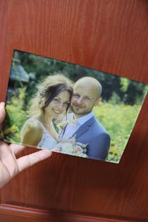 Twoje zdjęcie - Prezent na każdą ukazję -  Druk na szkle z podstawką