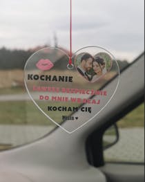 Zawsze bezpiecznie do mnie wracaj - Dla Zakochanych -  Personalizowana zawieszka do samochodu
