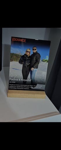 Nasz własny film - Prezent dla zakochanych - Druk na szkle z podstawką