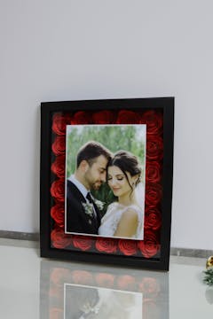 Twoje zdjęcie - Prezent na każdą okazję - Ramka 3D z ręcznie wykonanymi różami