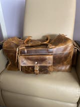 Kodiak Leather Co. 60L Weekender Duffel Dark Walnut