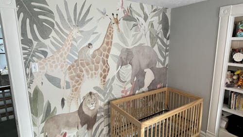 Safari in Neutral Tones Wallpaper Mural