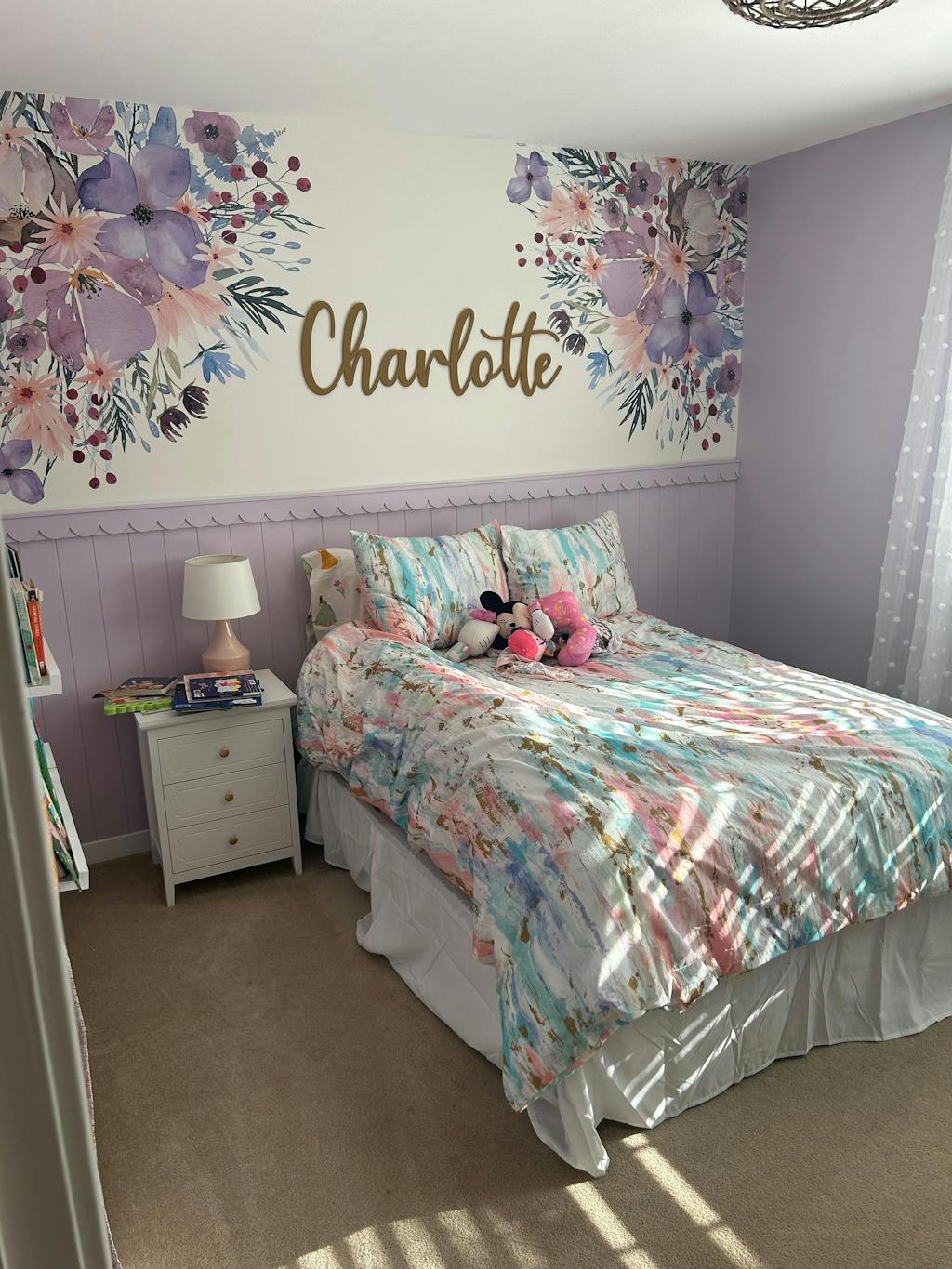 Lilac Spring Bloom Corner Decals