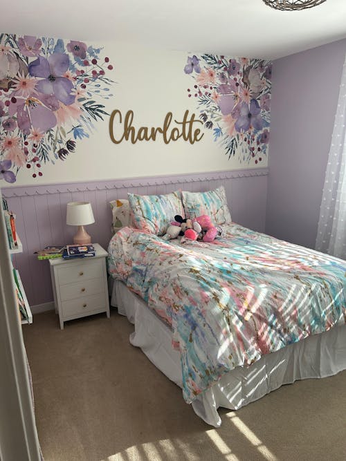 Lilac Spring Bloom Corner Decals
