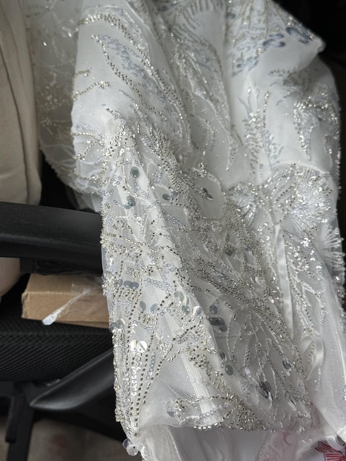 A-line Straight Short Tulle Mini Dress With Beading Sequins