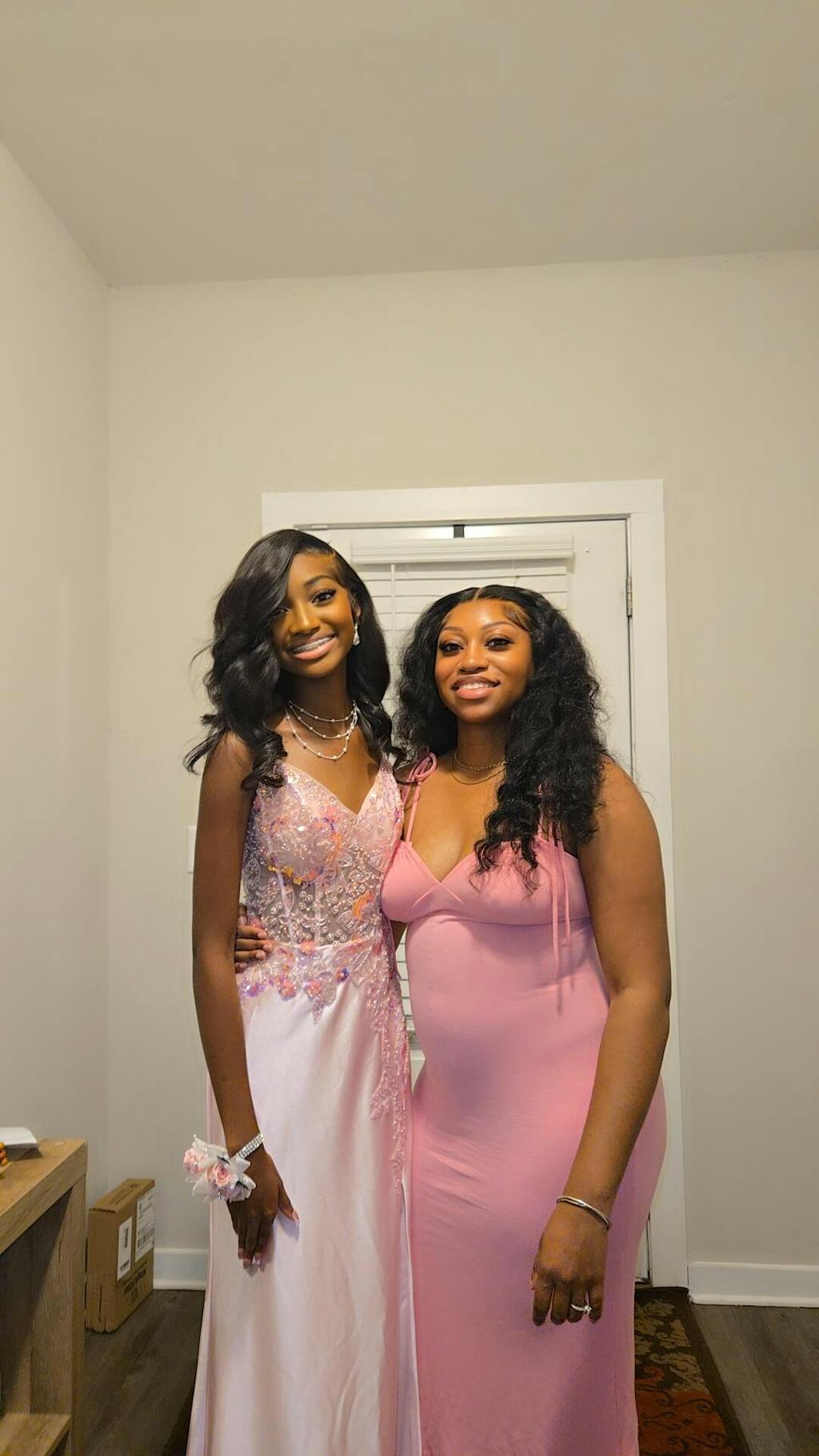 Spaghetti Straps V-Neck Sequins Jersey Trumpet/Mermaid Maxi Dress With Leg Slit