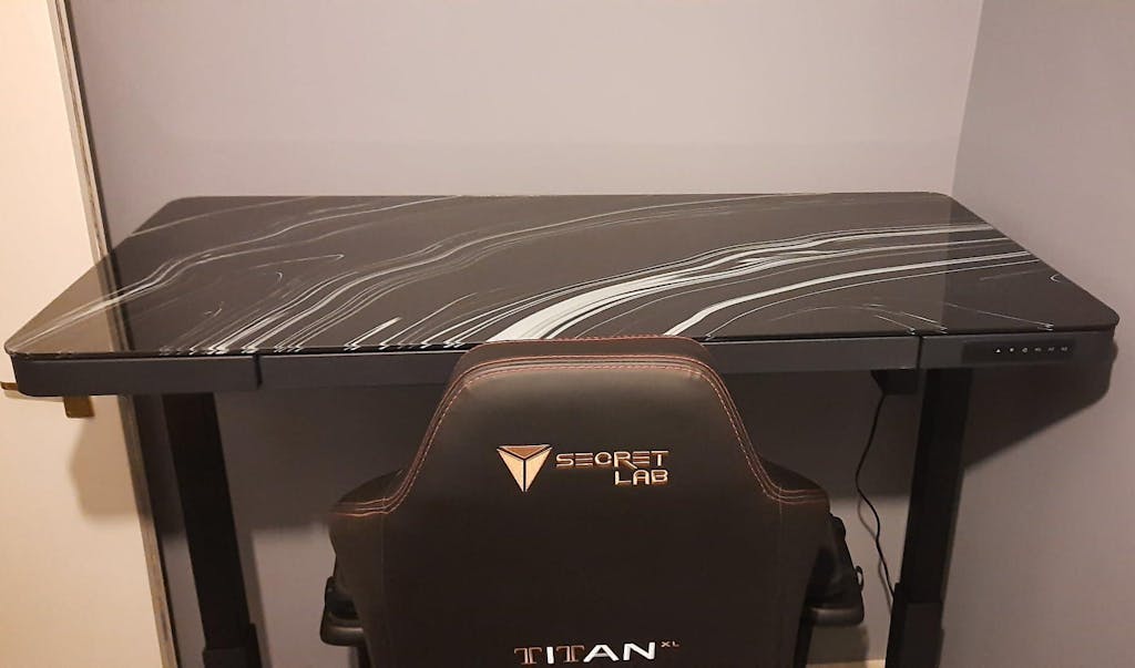 Mrable Glass Standing Desk