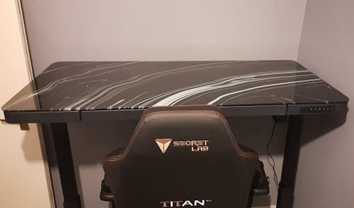 Mrable Glass Standing Desk