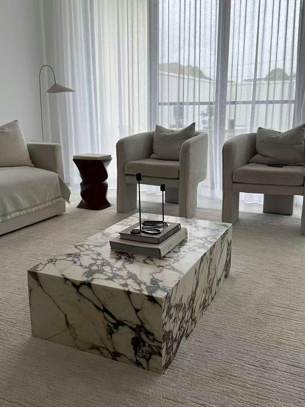 Plinth Marble Coffee Table