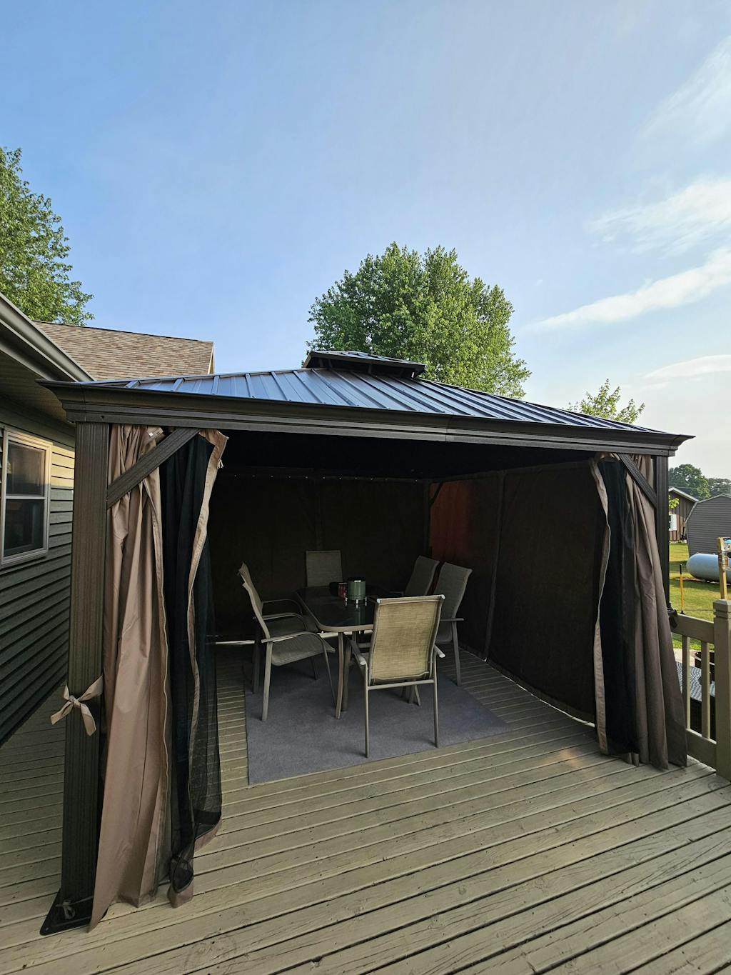 Kozyard Alexander 12'x12' Hardtop Aluminum Permanent Gazebo with 2 ...