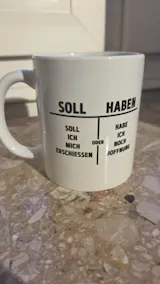 Soll / Haben - Tasse