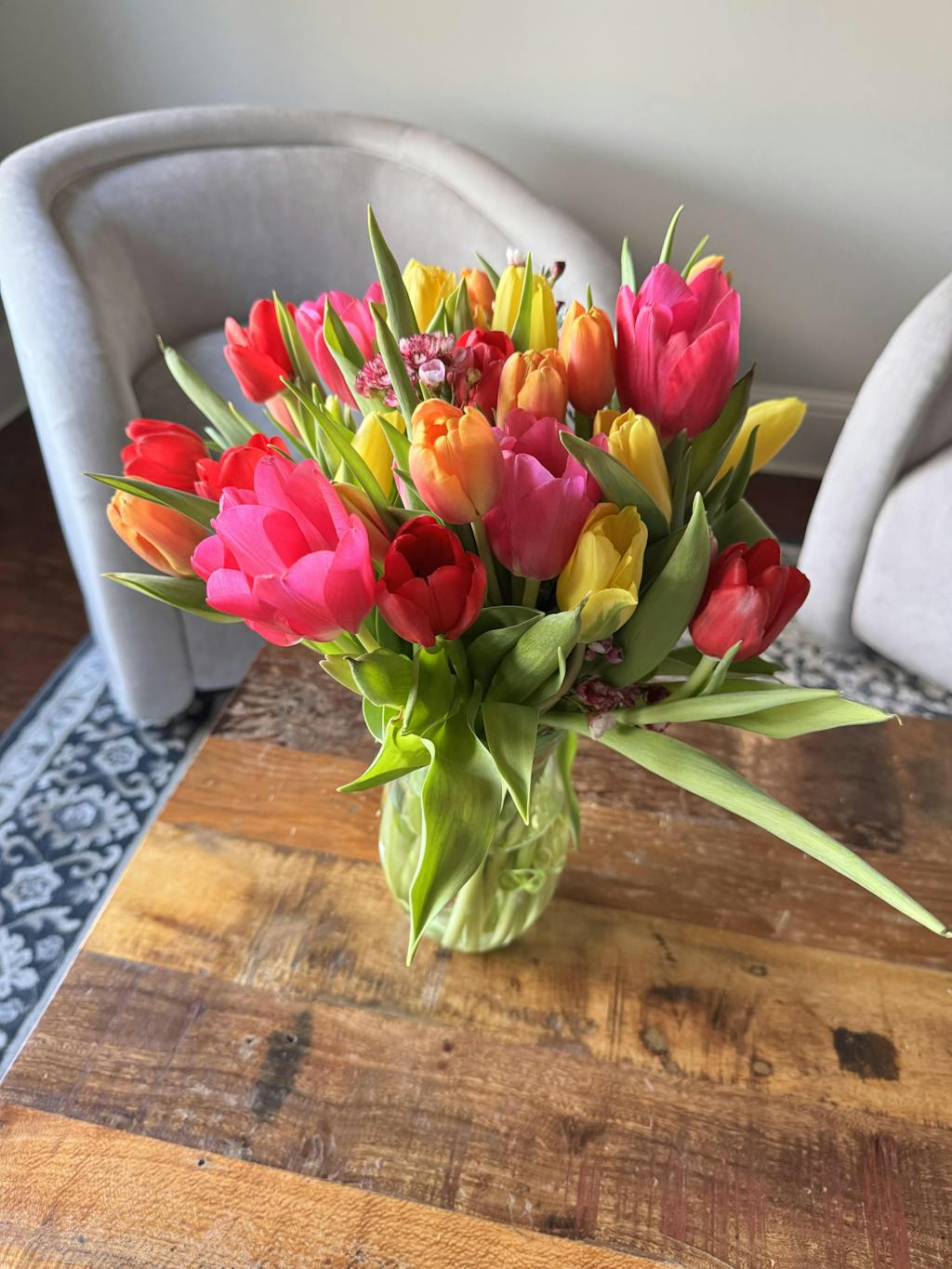 Garden Vase of Tulips
