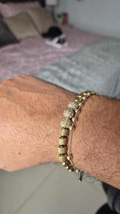 PULSERA DE ACERO INOXIDABLE Y MICROCIRCON