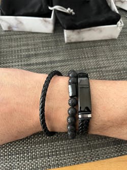 Pulsera de Cuero Trenzado 4 capas