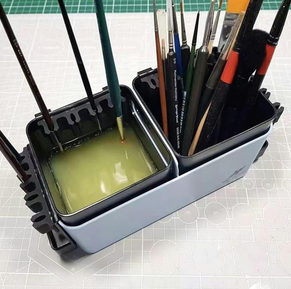 KRYDRUFI All-in-One Modular Art Box Basic Set — with 4PCS Wet Palette and 50CPS Miniature Mixing Papers and 2PCS Foam