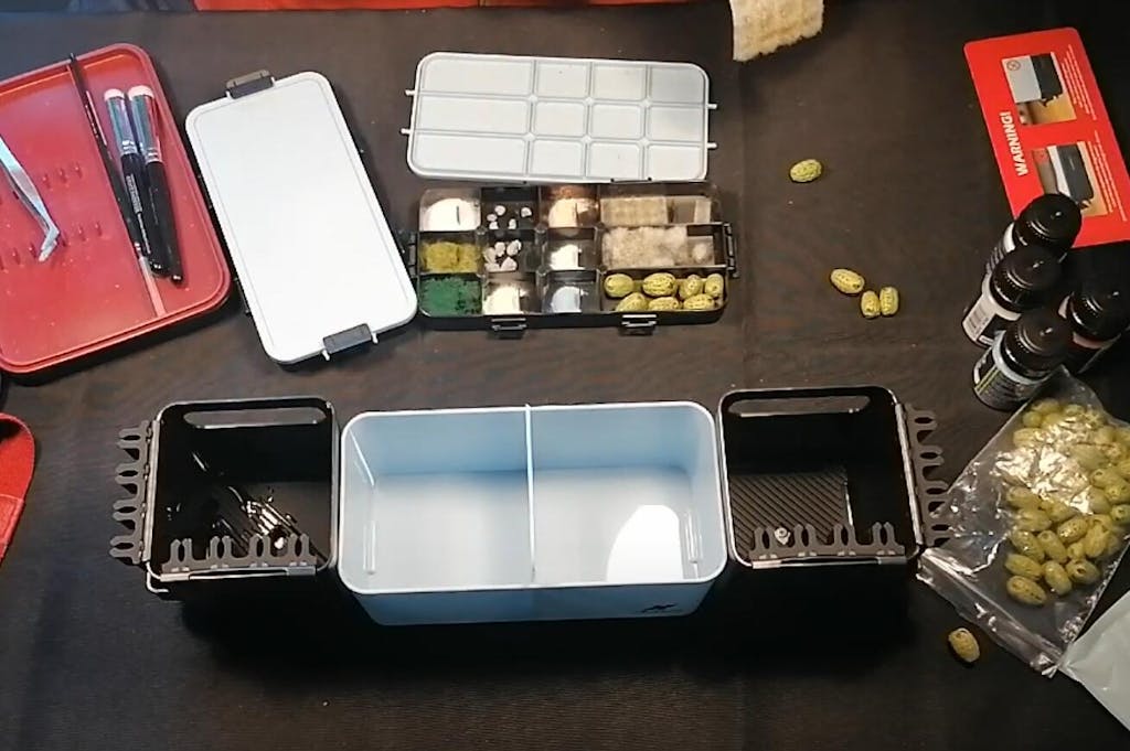 KRYDRUFI All-in-One Modular Art Box Basic Set — with 1PCS Wet Palette and 25PCS 4-1 Papers and 25CPS Miniature Mixing Papers and 1PCS Foam