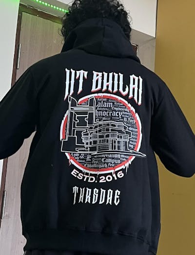 IIT Bhilai Legacy Armour Zipper Jacket  (Print Your Name) – 320GSM