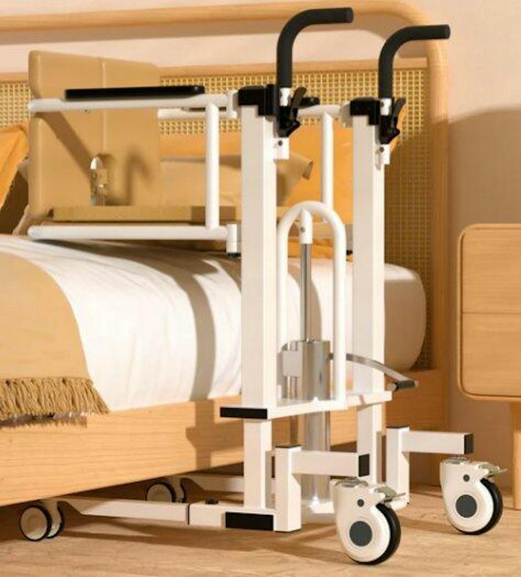 Patient Chair Hydraulic Transferred Lift Wheelchair w/180°Split Seat And Table