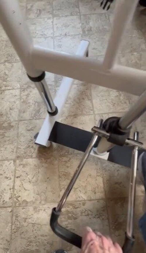 Widen Patient Chair Hydraulic Transferred Lift Wheelchair 180°Split Seat