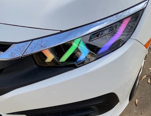 RGB Headlight for 2016-2021 Honda Civic 10th Gen, Sedan/Hatchback/Coupe Headlight Assembly