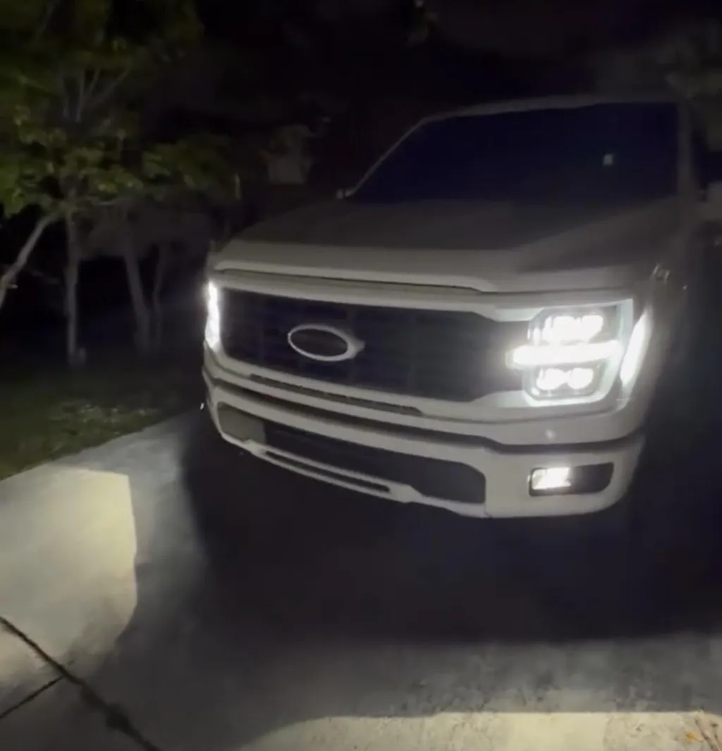 Full LED Headlights Pair for 2024–2025 Ford F-150, 4-Projector with DRL, Startup & Sequential Turn Animation, Plug & Play for STX / XLT / XL/ Tremor