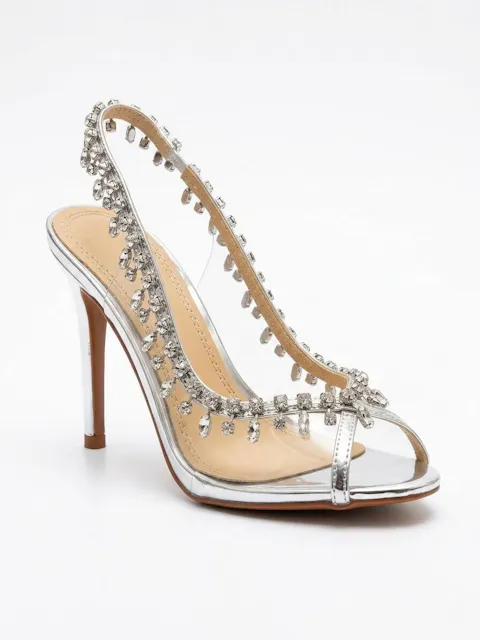 The "Aura" Crystal-Drop Slingback