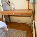 Solid wood desk with drawer