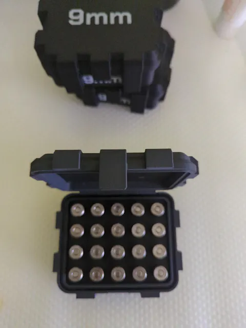 9mm Luger Ammunition Storage Container - Crate Box Style - 20 rounds