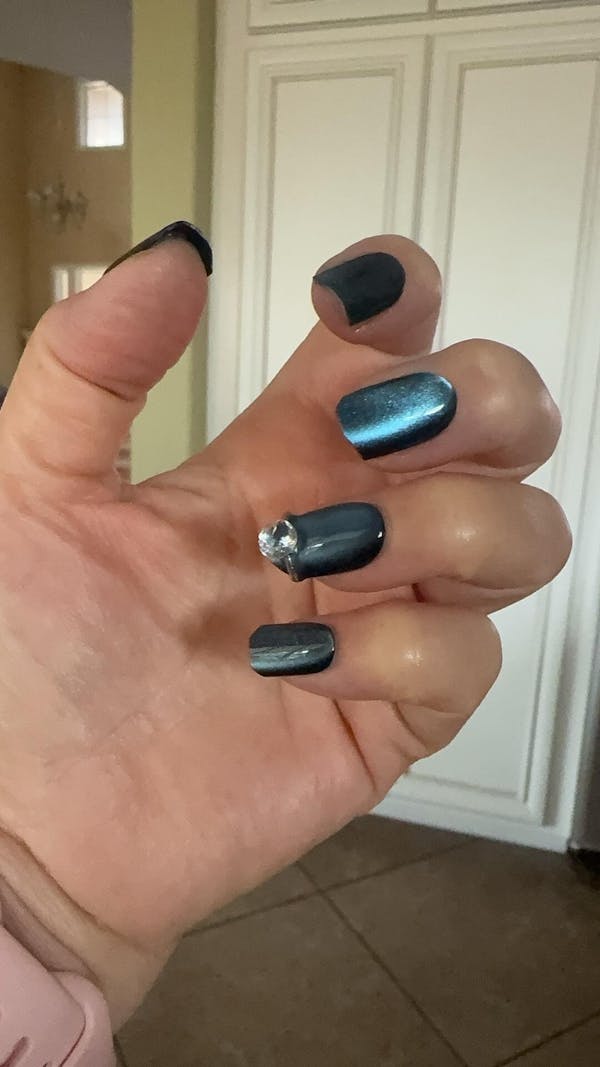 Midnight Twinkling Star - Handmade Press On Nails