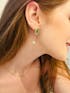 Malachite Stud and Pearl Drop Earrings