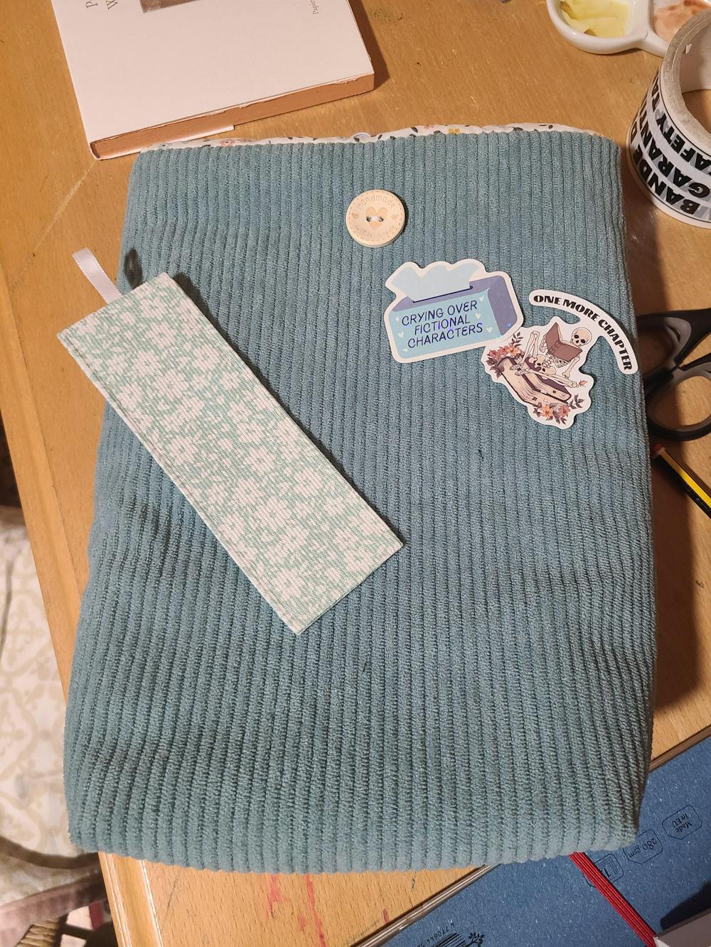 Pochette à livre - Velours Jade