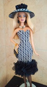 Vestido de lujo F para muñecas de 12"