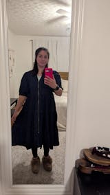 Vibe- Deep blue denim tiered dress