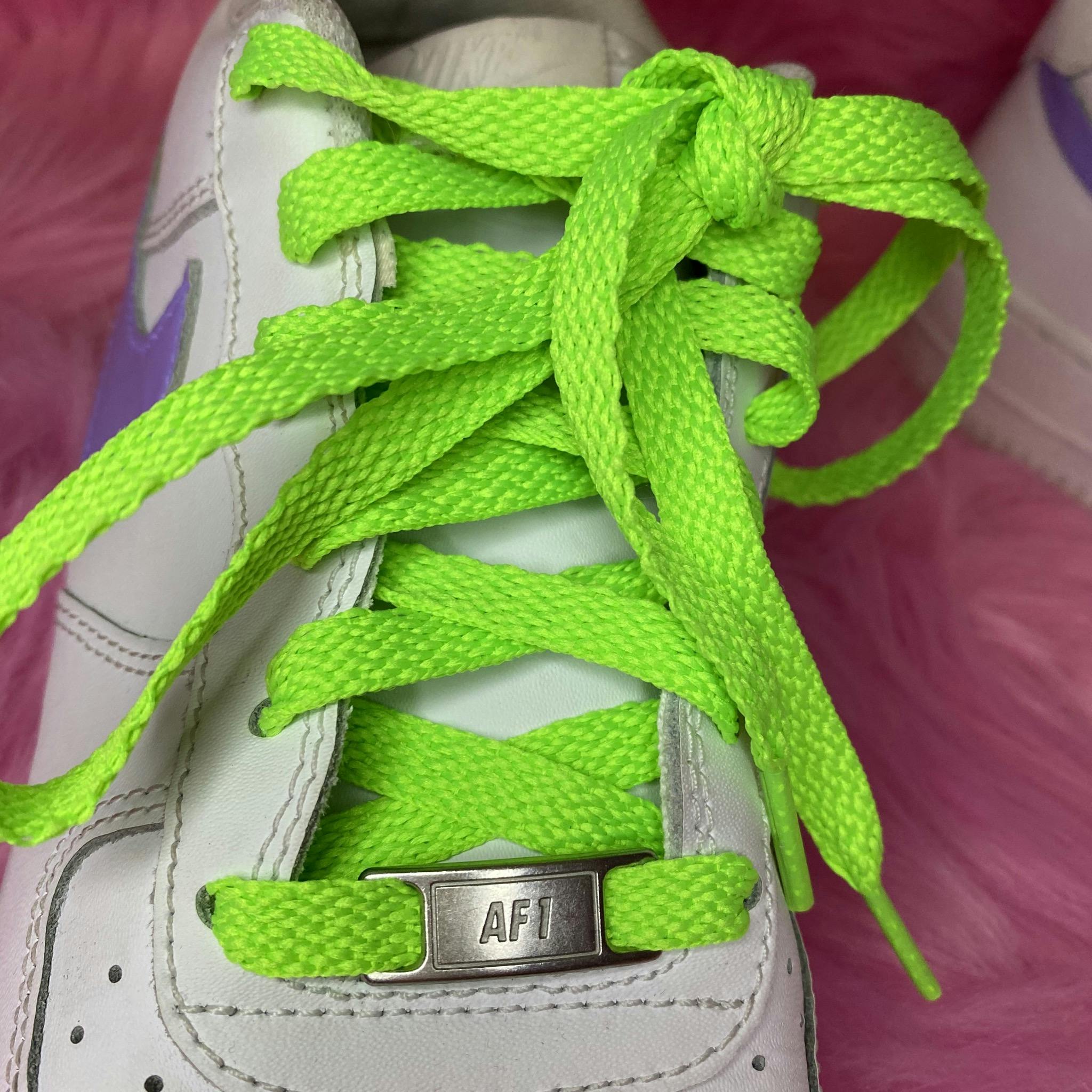 bright green shoelaces
