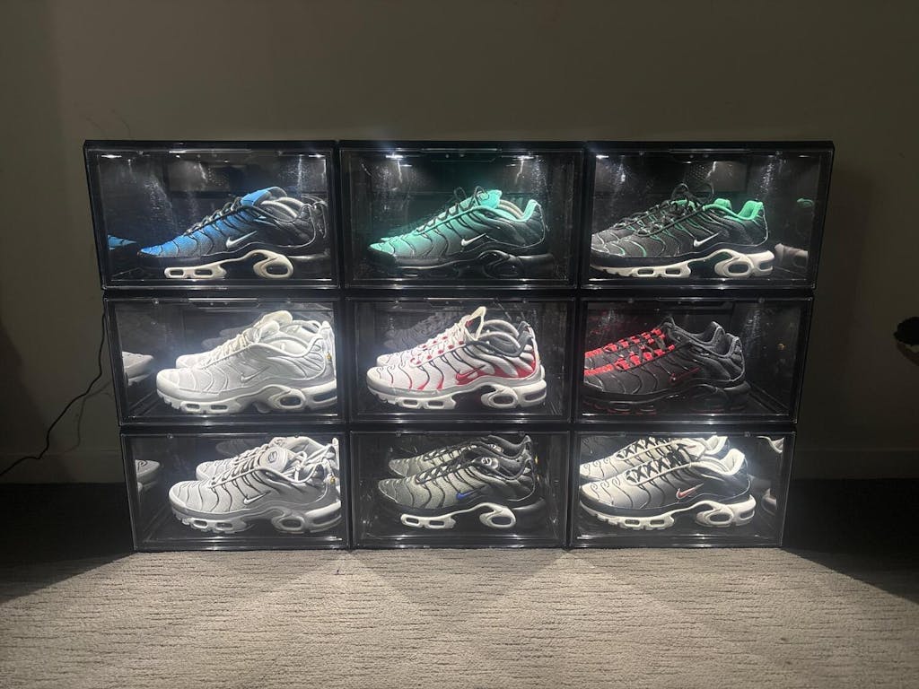 LED Light Up Sneaker Display Cases - Black - Single Case