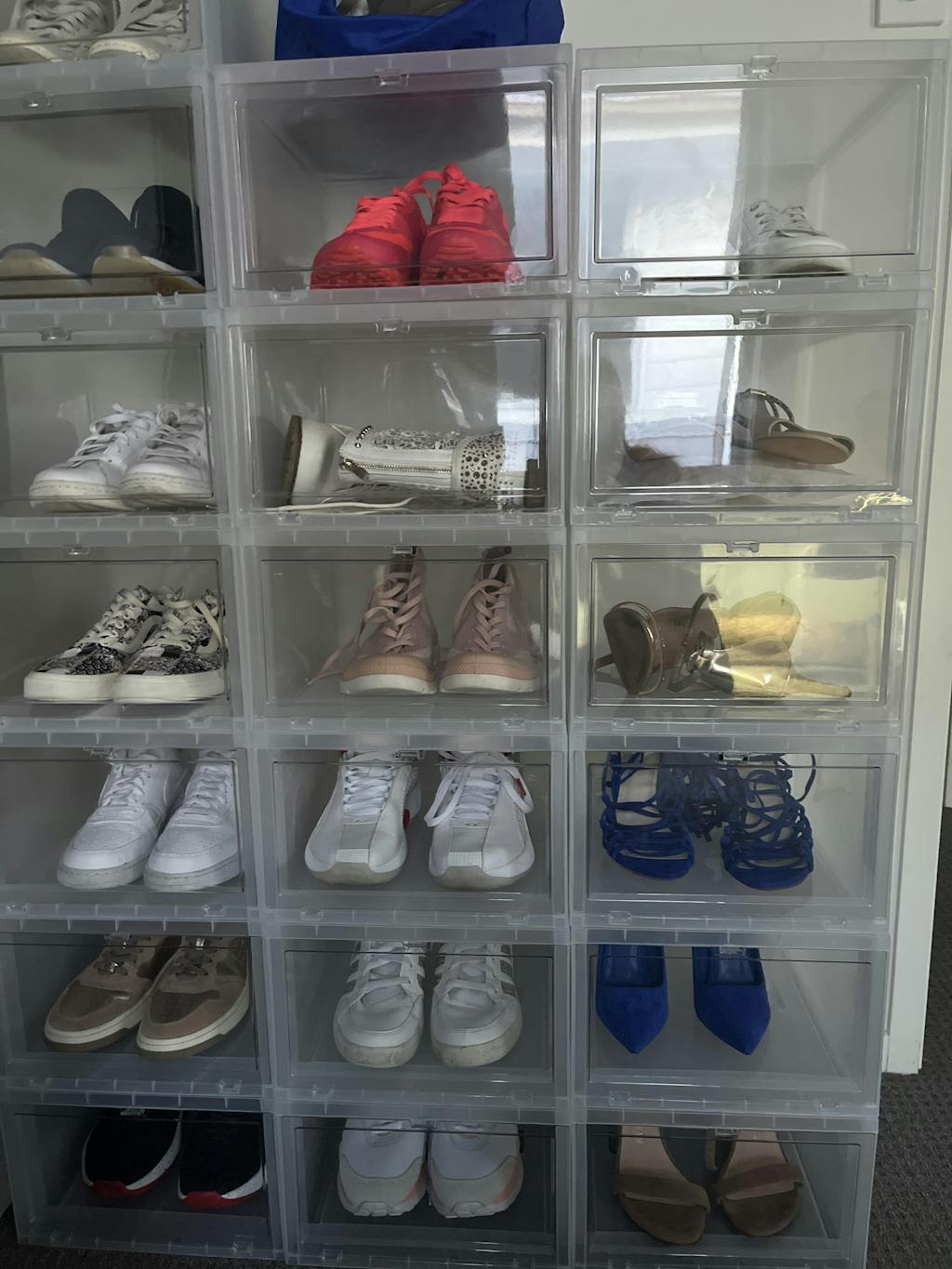Drop Front Sneaker Display Cases | Clear - Pack of 6 Cases