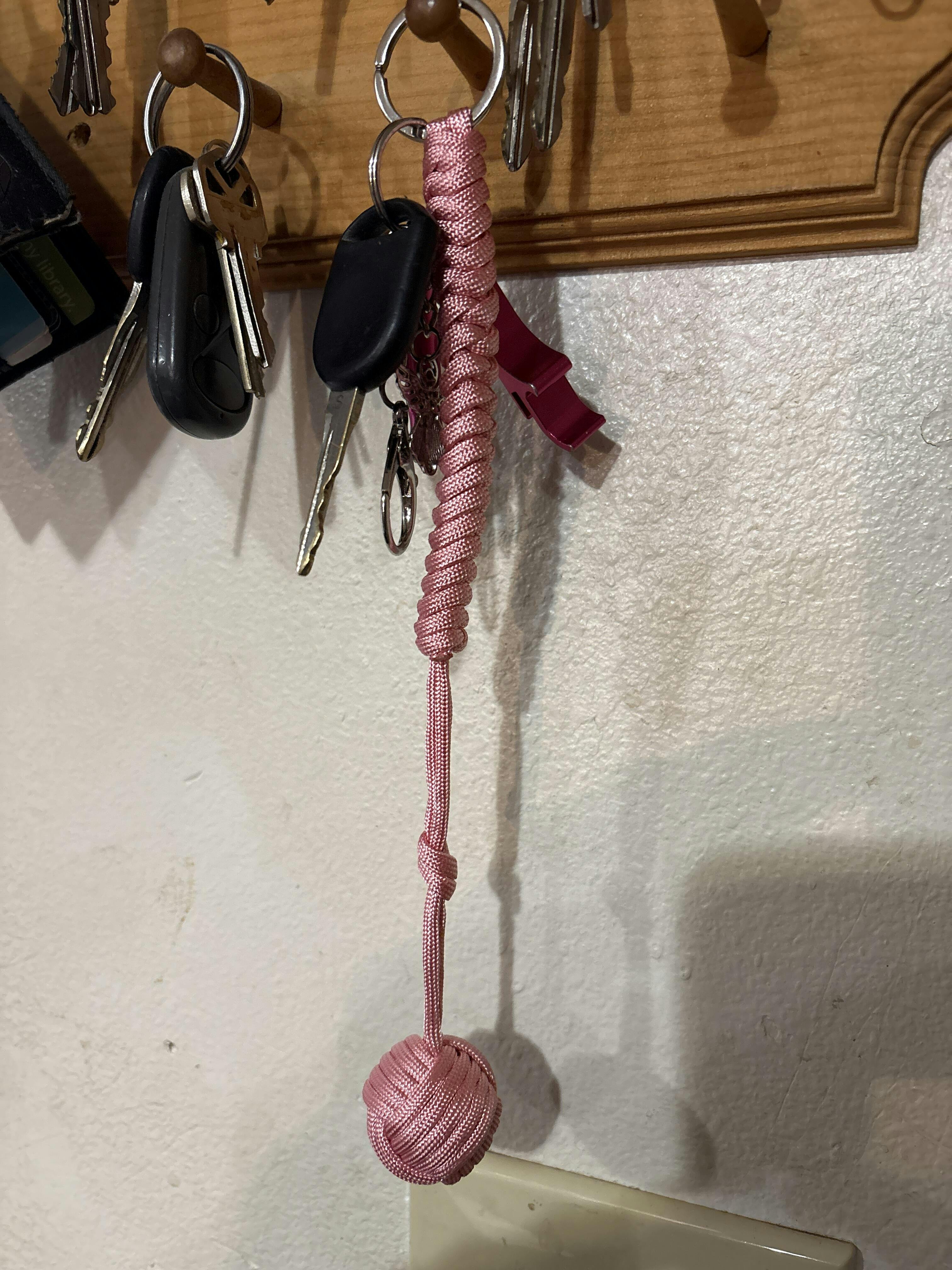 Tactical Paracord Monkey Fist Keychain for Self-Defense — Everyday Car