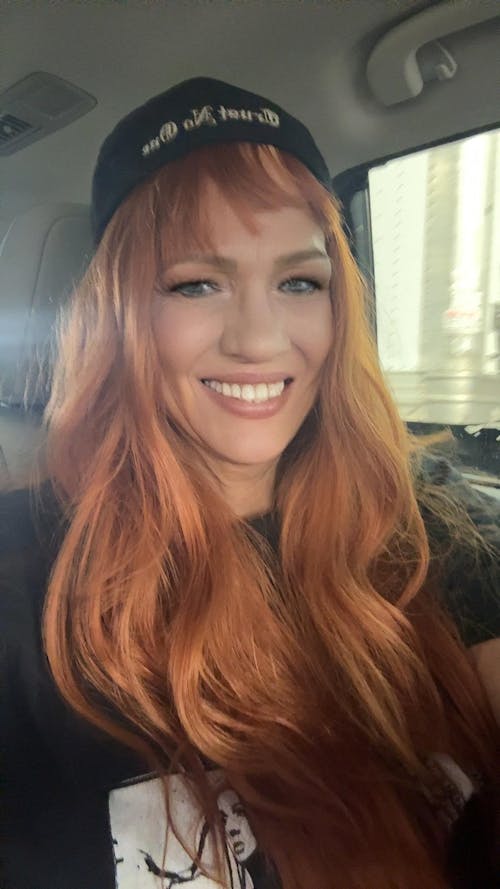 26-Inch Gingersnap Copper Straight Lightly Wavy Synthetic Wig