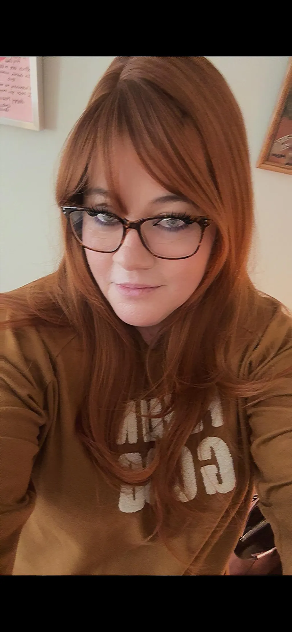 26-Inch Gingersnap Copper Straight Lightly Wavy Synthetic Wig